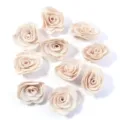 Fiori di rose glitterati in canapa perlata accessori fai da te per spille e abbigliamento. - Colore pelle