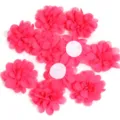 Roze chiffon anjer bloemen patches DIY handgemaakte ambachtelijke accessoires tassen - Fuchsia Bloemen