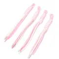 Handmade pink and white woven lanyard strap DIY keychain bag charm accessories variant - Length approx. 27.5cm (50g/Pack) / Off-White + Pink Dot