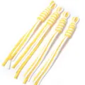 Yellow white handmade woven lanyard phone strap DIY keychain bag charm cord accessories - Hand-woven Hanging Rope / Length approx 25cm / Yellow + White