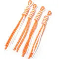 Colorful handmade woven lanyard DIY phone strap keychain accessory orange white contrast - Length approx 25cm / Orange + White