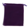 Sacchetto coulisse in velluto viola per gioielli cuffie e cosmetici confezione borsa morbida. - 10 Pezzi/Confezione (5x7cm) / Viola
