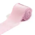 Nastro in raso rosa con bordi sfilacciati per bouquet da sposa, confezioni regalo e fai-da-te. - Rosa Chiaro