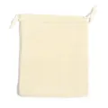 Sacchetto coulisse in velluto beige dettaglio primo piano per confezione di gioielli - 10 Pezzi/Confezione (5x7cm) / Beige