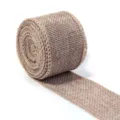 Nastro di iuta con filo rotolo di tessuto di lino per fai da te confezioni regalo feste - Larghezza 4cm / Colore originale