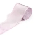 Nastro in raso sfrangiato viola chiaro per bouquet da sposa, confezioni regalo e fai da te. - Champagne