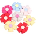 Accessoires DIY de fleurs en tissu rembourré 3D colorées pour pinces à cheveux et sacs - 7cm / Multicolore