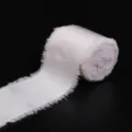 Nastro in raso sfilacciato fatto a mano per bouquet da sposa confezioni regalo DIY - Nudo balletto