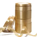 Nastri di raso dorato per confezione regalo decorazione matrimonio fiocchi fai da te - Oro champagne