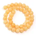 Perline di quarzo craquelé dorate sfuse per la creazione di bracciali collane gioielli fai da te - Giallo