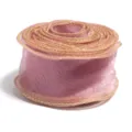 Nastro in Organza Rosa con Bordo Dorato per Confezioni Regalo Bouquet Accessori Capelli - Larghezza 4.5cm, 5 iarde / Rosa Antico