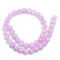 Perline di quarzo screpolato viola chiaro per bracciali collane e accessori di gioielli fai da te. - Rosa viola