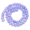 Perline sfuse di cristallo di quarzo crackle viola per la creazione di gioielli e collane fai da te. - Violetto