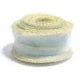 Nastro organza azzurro con bordo dorato, ideale per bouquet floreali e confezioni regalo. - Larghezza 4.5cm, 5 iarde / Verde chiaro