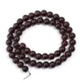 Perline tonde in vetro gelatina rosso scuro sfuse per braccialetto collana creazione gioielli - Borgogna