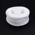 White polyester ruffle bubble crepe ribbon for gift packaging and DIY hair clips accessories. - 2.5cm (Per Yard) / White