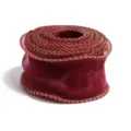 Nastro trasparente rosso vino con bordo dorato per confezioni regalo, bouquet e decorazioni. - 5 Iarde/Confezione (4.5cm di Larghezza) / Borgogna