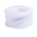 White iridescent organza ribbon roll for gift wrapping, floral bouquet and party decor. - White