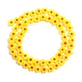 Colorful millefiori glass flower beads diy jewelry making accessories bracelet necklace - 8mm (Approx 54 Pieces) / Yellow with Red Core