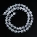 Clear white flower beads strand diy craft accessories for cute necklace bracelet making. - 8mm (Approx 54 Pieces) / Clear