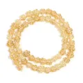 DIY yellow glass flower beads strand for handmade jewelry bracelets and necklaces making accessories - 8mm (Approx 54 Pieces) / Caramel color
