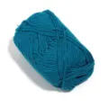 5-ply milk cotton knitting yarn ball in teal color, ideal for DIY crochet and crafts. - Wire Diameter 2.5mm / Teal