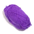 Purple 5-ply milk cotton yarn ball for hand knitting DIY sweaters, scarves, and bags. - Wire Diameter 2.5mm / Purple