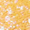 Holeless PVC snowflake sequins for nail art and DIY crafts, yellow iridescent glitter pieces. - 30g/Pack / Plated Colorful Yellow Snowflakes