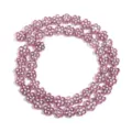 Purple white millefiori glass flower beads detail view for DIY jewelry making accessories. - 8mm (Approx 54 Pieces) / Purple