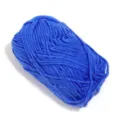 Blue milk cotton yarn skein close-up detail, perfect for knitting craft projects and handmade DIY work. - Wire Diameter 2.5mm / Sapphire Blue