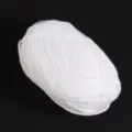White milk cotton yarn ball detail, soft texture for hand knitting DIY craft projects. - Wire Diameter 2.5mm / White