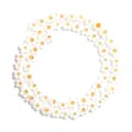 White flower shape beads acrylic glass DIY bracelet necklace jewelry accessories - 8mm (Approx 54 Pieces) / White Floral Yellow Center