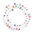 Colorful millefiori glass flower beads strand detail for DIY jewelry making, necklace bracelet - 8mm (Approx 54 Pieces) / Mixed White