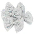Fiocchi per capelli in tulle con paillettes fatti a mano accessori DIY, dettagli brillanti. - Grigio