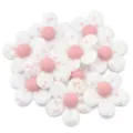 Accessori per fiori in paillettes di tessuto patch fai-da-te dettagli decorativi - 4.7cm / Bianco