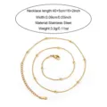 Gold stainless steel beaded snake chain necklace with extension chain, elegant daily jewelry. - Snake Chain With Extension (25N06346G-16)