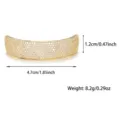 Close-up detail shot of a gold-plated full pavé zirconia hip-hop grillz showing size and weight. - Gold (S00200G)