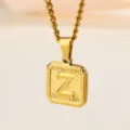 Gold stainless steel hip hop letter Z pendant necklace, stylish jewelry variant for men. - Letter Z Necklace
