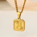 Gold stainless steel initial letter J pendant necklace for men hip hop fashion jewelry item - Letter J Necklace