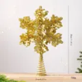 Gold glitter snowflake tree topper for Christmas decoration, 30cm size with spiral base. - Gold
