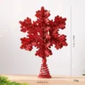 Red glitter snowflake tree topper, iron Christmas tree decoration for holiday party props - Red