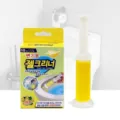 Lemon scented toilet bowl cleaning gel dispenser, fresh fragrance automatic toilet cleaner 1pcs - Box Packaging / Yellow