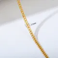 Nahaufnahme der 2.1mm vergoldeten Kettenglied-Textur, zartes und vielseitiges DIY-Schmuckstück. - 2.1mm Feine Schlüsselbeinkette (6) / 1 Meter/Packung