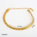 Stainless steel cuban link chain bracelet minimalist jewelry 17+5cm length 5.2mm width - Style 10-10