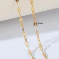 Detailansicht der goldenen Edelstahl DIY Kette, elegantes Schmuckaccessoire für Damen. - 2mm Goldbeschichtete Dünne Kette (8) / 1 Meter/Packung