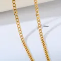 Goldene Edelstahl Kubanische Kette Detail, 2.93mm Breite Mode DIY Schlüsselbeinkette. - 2.93mm Goldene Kubanische Kette (12) / 1 Meter/Packung