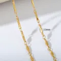 Goldene Edelstahl DIY Kette Detail, 2.3mm modische minimalistische Damen Halskette. - 2.3mm Geknotete Ringkette (13) / 1 Meter/Packung