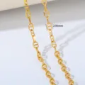 Goldene Edelstahl Mariner Kette 2.95mm Breite DIY Schmuck Zubehör modische Halskette. - 2.95mm Matrosen-Ankerkette (15) / 1 Meter/Packung