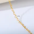 Goldene DIY Kettenglied Detailaufnahme, 3.3mm Breite zarte Halsketten Zubehör für Damen. - 3.3mm Muster-Herzkette (19) / 1 Meter/Packung