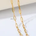 Goldener Edelstahl Büroklammer Kette Glied Detail 2.65mm Breite vielseitige Schmuckstücke - 2.65mm Büroklammer-Kette (22) / 1 Meter/Packung